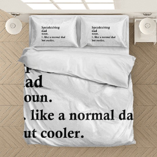 Speedcubing Dad Funny Cuber Definition Bedding Sets