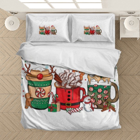 Christmas Hot Chocolate Cup Bedding Sets