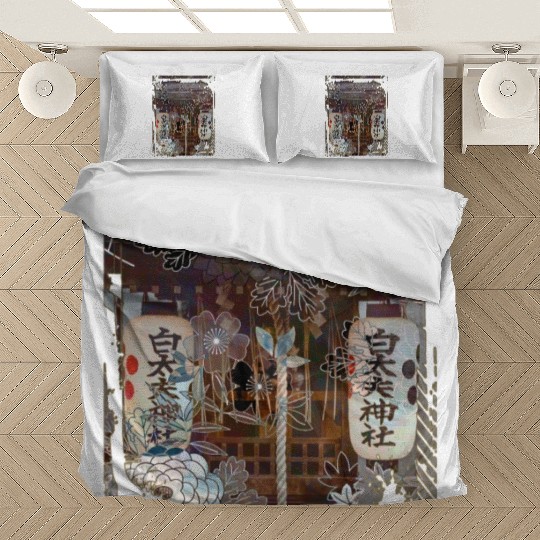 Japan Worship Place Collage Art 90 Bedding Sets
