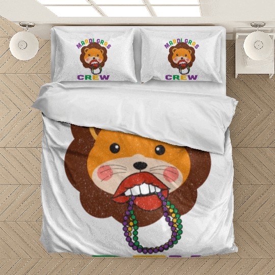 Mardi Gras Crew Lips Lion Bedding Sets
