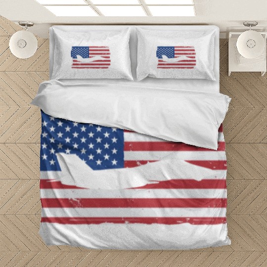 F-14 Tomcat Fighter Jet American Flag F14 Tomcat Bedding Sets