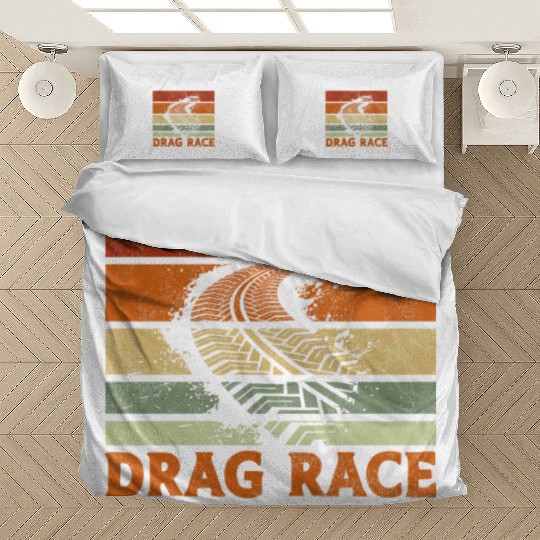 Drag Racing Race Car Retro Vintage Bedding Sets