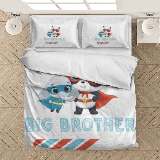 Big brother super hero panda elephant Bedding Sets