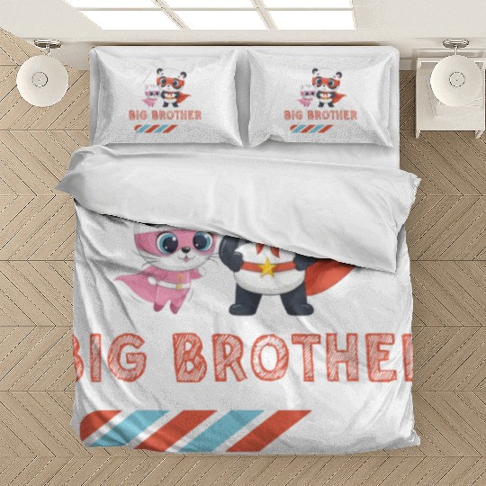 Big brother super hero panda cat Bedding Sets