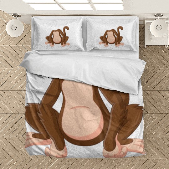 Funny Monkey Chimpanzee - Funny Orangutan Monkey Bedding Sets