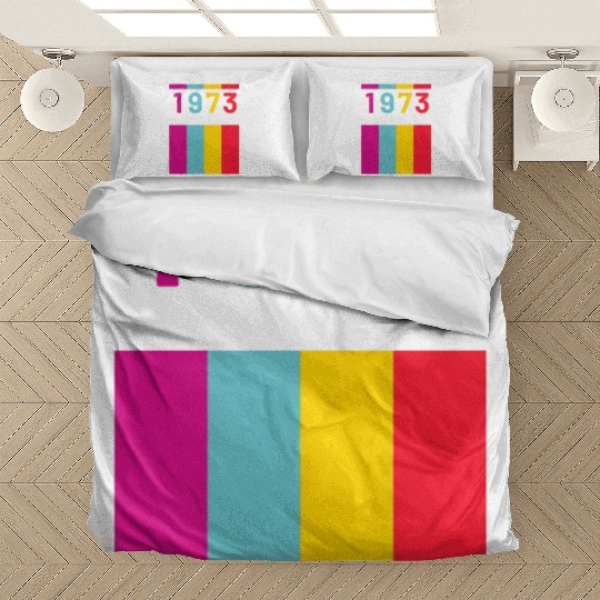 50 Years Vintage 1973 Retro 50th Birthday Bedding Sets