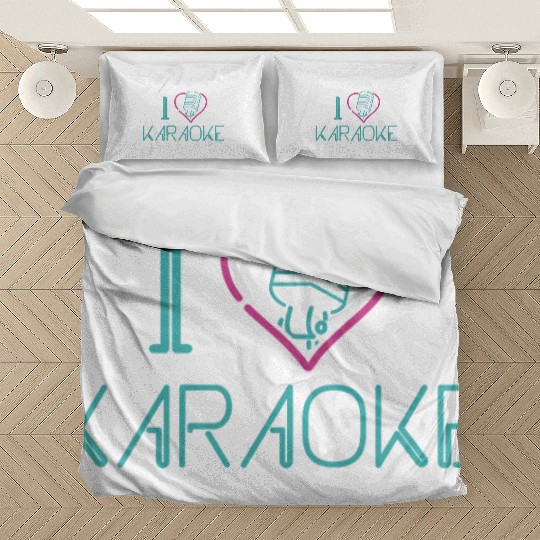 Karaoke Singer Heart 80s Retro I Bedding Sets