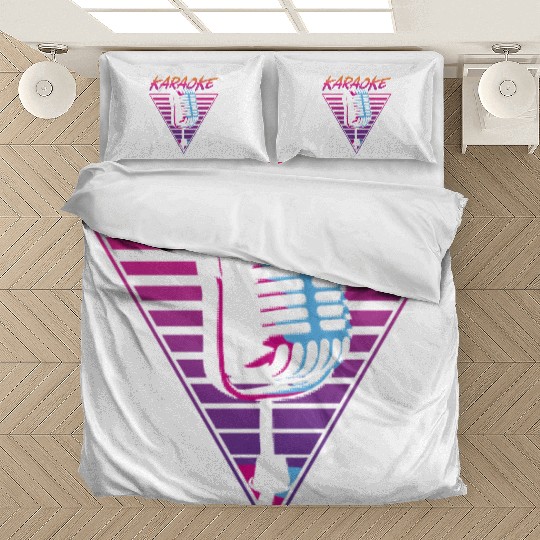 Karaoke Singer Retro 80s 90s Bedding Sets