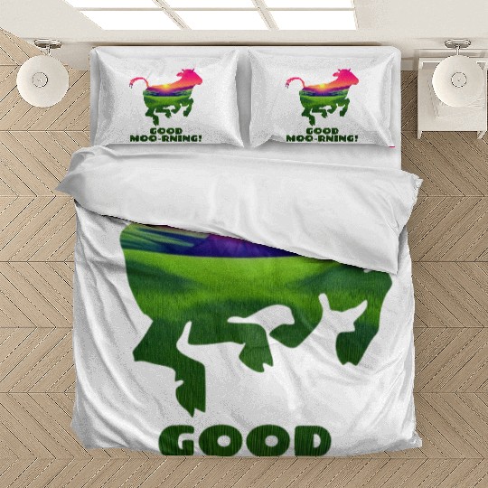 Good Moo-rning! Pop Art Sunrise Leaping Calf Bedding Sets
