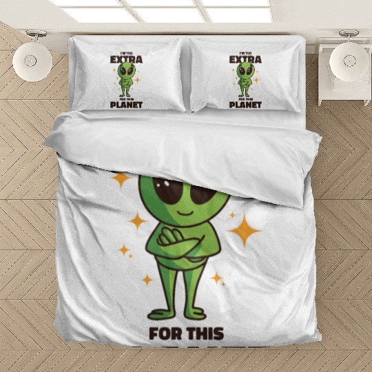 Space Area 51 Extraterrestrial Beings Cool Alien Bedding Sets