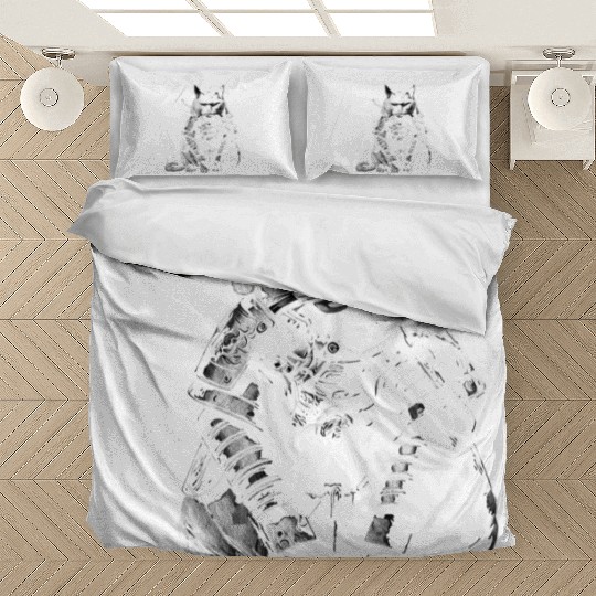 cool samurai cat Bedding Sets