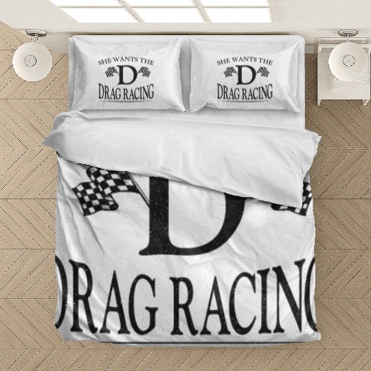Drag Racing Race Car Girl She Bedding Sets