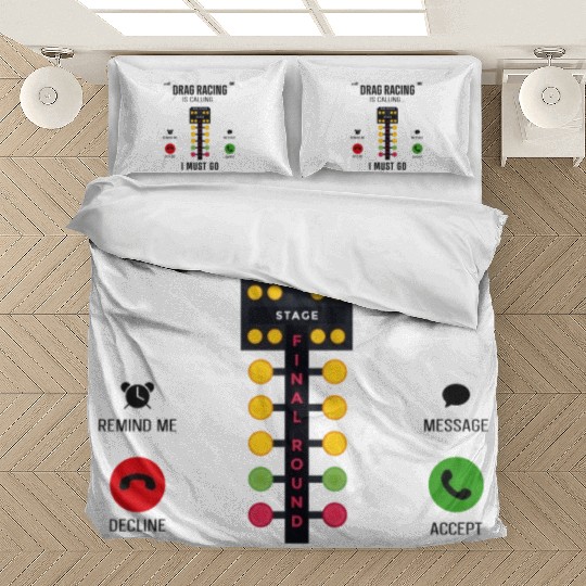 Drag Racing Race Car Phone Display Bedding Sets