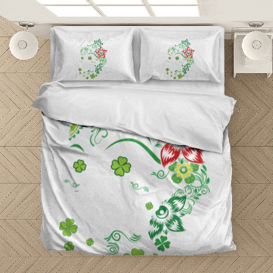 Sugar Bone Floral Shamrock Saint Patrick Day Bedding Sets