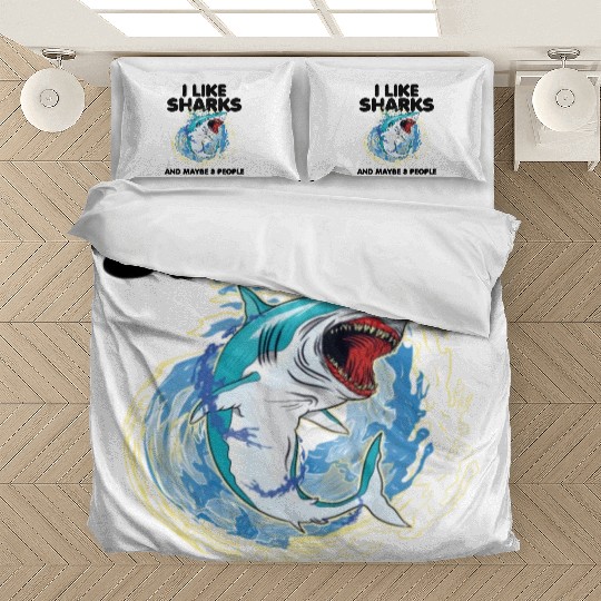 I Like Sharks And Maybe 3 People Bedding Sets