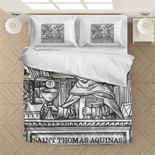 St Thomas Aquinas Patron Saint Students Catholic S Bedding Sets
