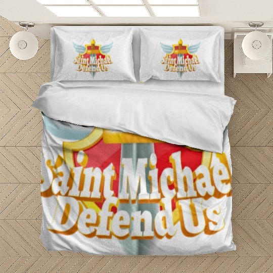 St. Michael the Archangel Icon Dragon Catholic Ang Bedding Sets