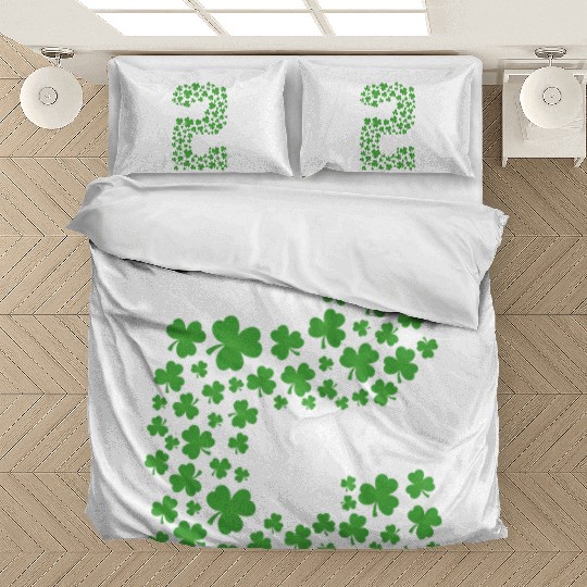 Green Shamrocks St Patrick Day 2 Year old Toddler Bedding Sets