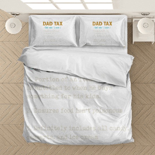 Vintage Dad Tax Definition Men Funny Father's Day Bedding Sets