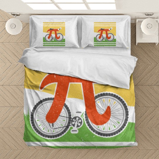 Bicycle Lover Math Teacher Mathematician Pi Day Bedding Sets