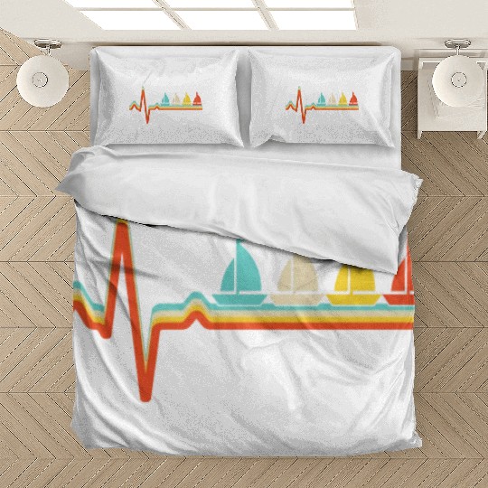sailing retro heartbeat Bedding Sets