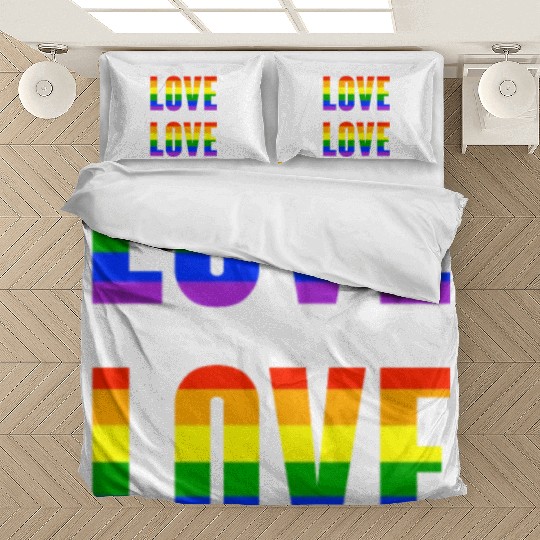 Love Is Love, LGBT Rainbow Flag Bedding Sets