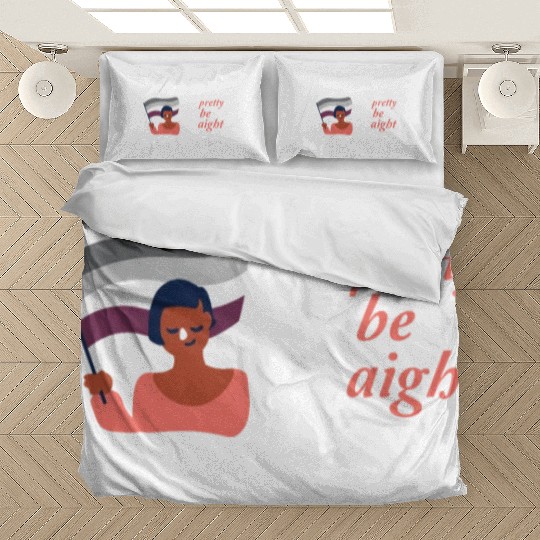 Too Pretty to be Straight LGBT Lesbian Pride Month Bedding Sets