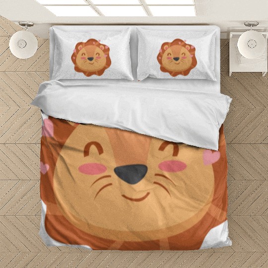 Cute Lion Cartoon Animals Character Design Bedding Sets