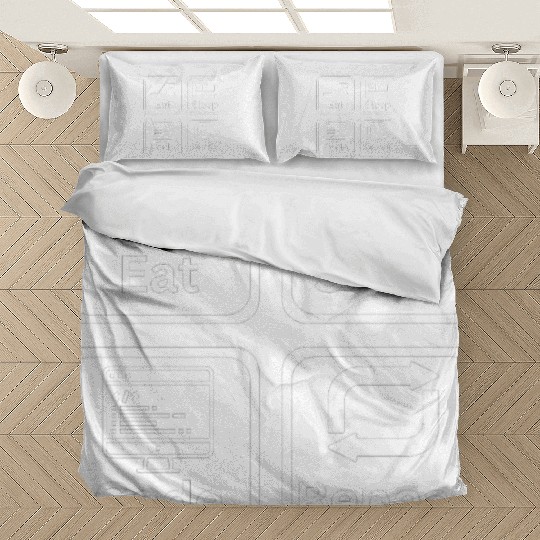 Eat, sleep, code, repeat Bedding Sets
