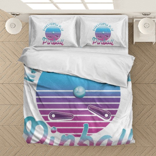 Happy People Play Pinball Retro 80s Bedding Sets