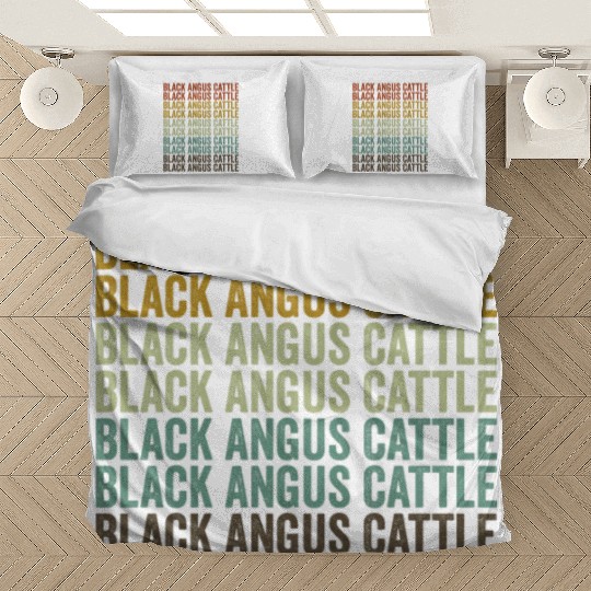 Black Angus Cattle Cow Farmer Angus Cattle Bedding Sets