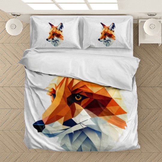 Fox Polygon Wild Animal Lover Wildlife Zookeeper Bedding Sets