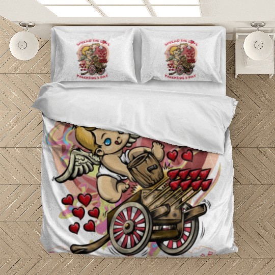 Spread The Love Cupid Arrow Heart Bedding Sets