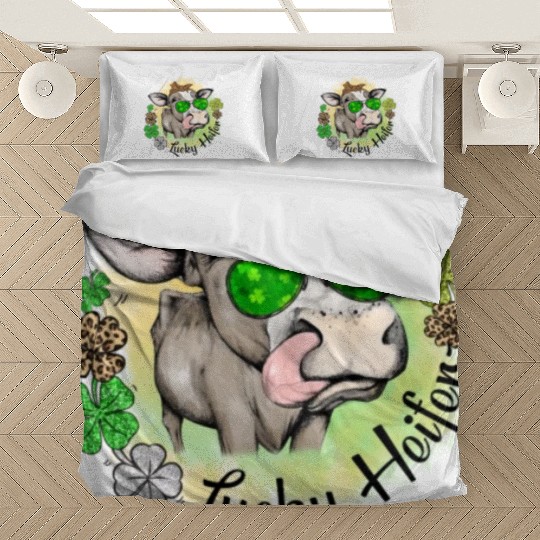 St Patricks Day Irish Lucky Heifer Cattle Farmer Bedding Sets