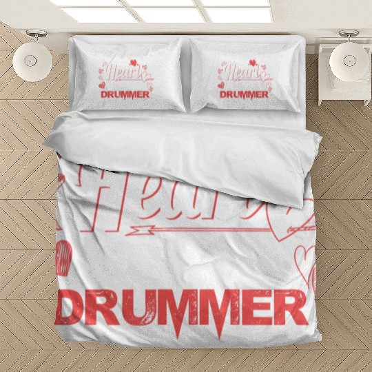 My Heart Belongs to Drummer Valentines Day Gift Bedding Sets