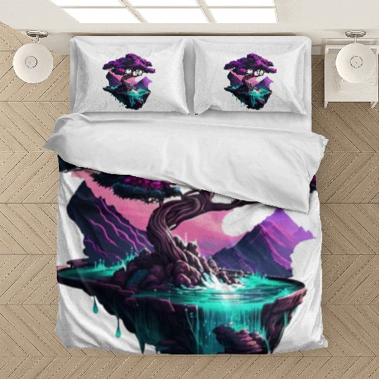 Synthwave Bonsai Tree Bedding Sets