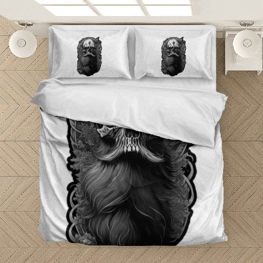 skull with beard Bedding Sets