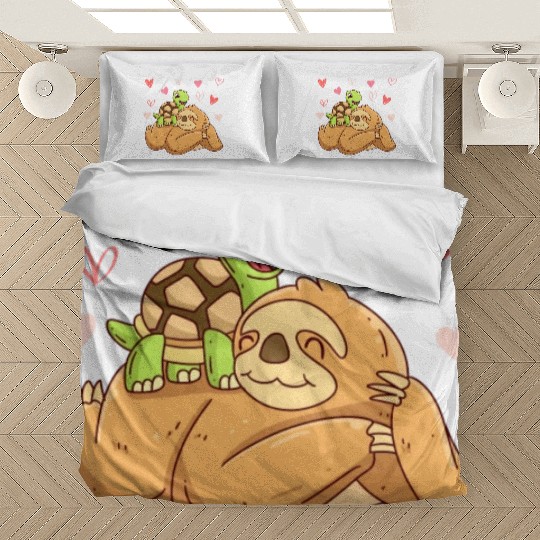 Love Turtle my sloth darling love Valentine's Day Bedding Sets