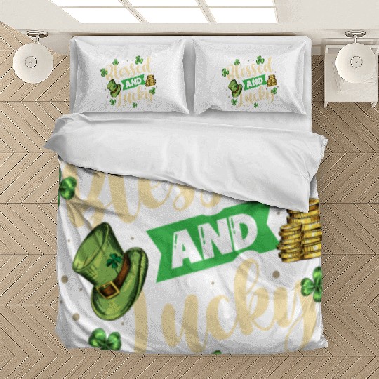 Blessed And Lucky Irish Pride St. Patricks Day Bedding Sets