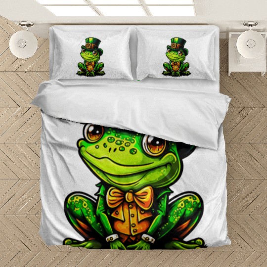 Magical Frog With St Patrick Day Top Hat Bedding Sets