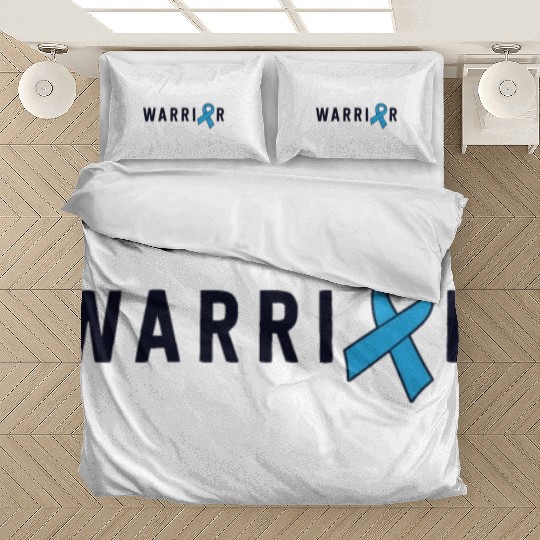Prostate Cancer Warrior Light Blue Ribbon Dad Bedding Sets