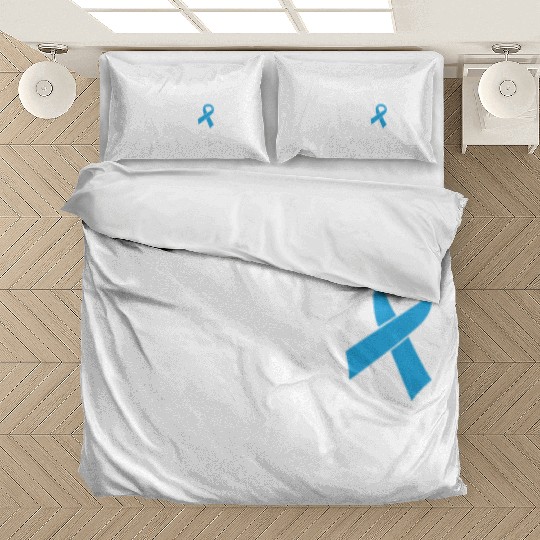 Prostate Cancer Warrior Light Blue Ribbon Dad Bedding Sets