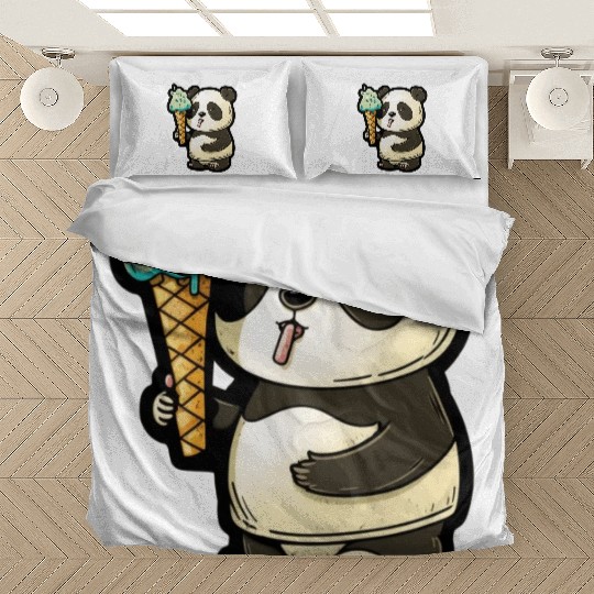 Sweet Panda: Eat Ice Cream Bedding Sets