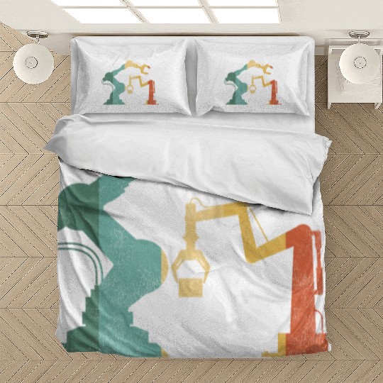 Robot Robotics Engineer Retro Bedding Sets