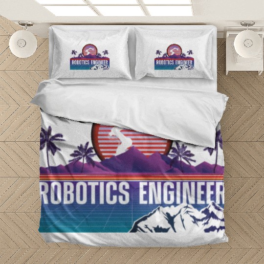Robot Robotics Engineer Retro Bedding Sets