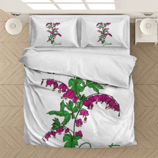 Bleeding heart flower Dicentra Bleeding heart Bedding Sets