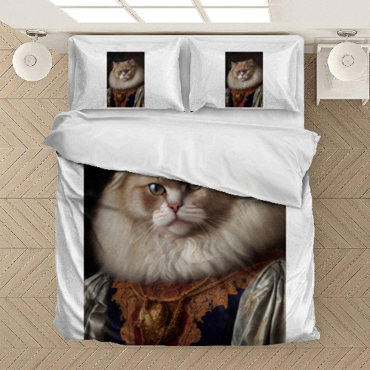 Angora Persian Cat Breed Portrait Royal Renaissanc Bedding Sets