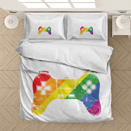Gamer Controller Gaymer LGBT Pride Bedding Sets