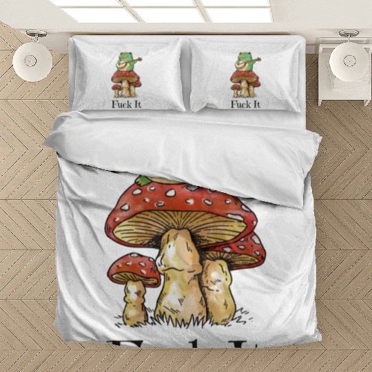Cottagecore Toad Playing Guitar Bedding Sets