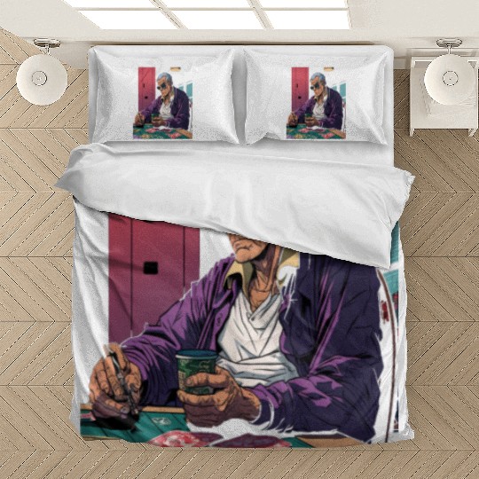 Cool Poker Fans Retro Comic Style Poker Player Bedding Sets